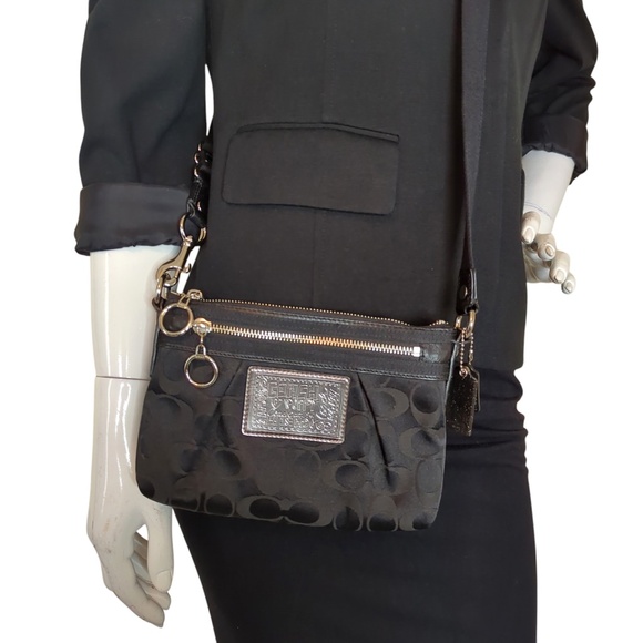 Coach Black Poppy Crossbody Mini Bag - Picture 5 of 12